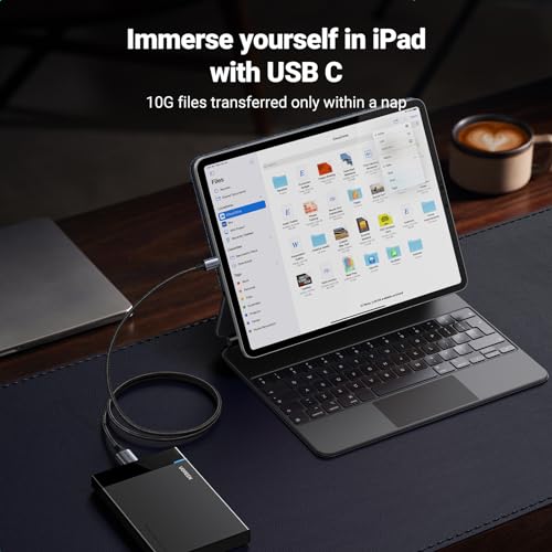 UGREEN 10Gbps USB C to Micro B Cable 6.6FT for External Hard Drive | 10Gbps transfer speed, braided shield, 40000+ bend tests, aluminum alloy shell, wide device compatibility - size: 6.6 FT