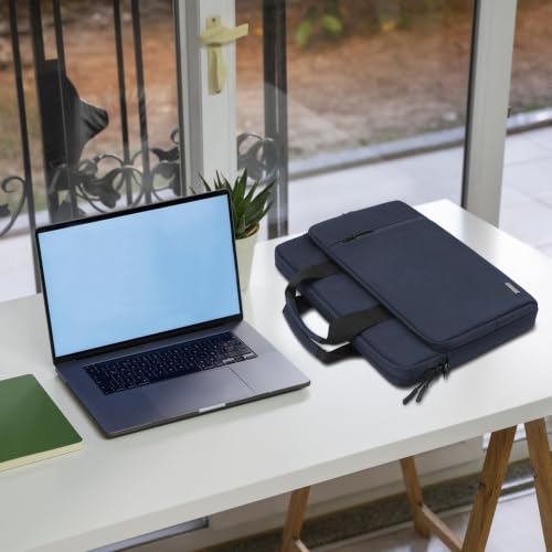TECOOL 17 17.3 Inch Laptop Bag, 360 Protective Case Sleeve Messenger Bag | Waterproof Computer Briefcase with Shoulder Strap for 17-17.3 Inch Acer ASUS Lenovo HP Laptop Notebook, Dark Blue - color: Dark Blue, size: 17-17.3 Inch