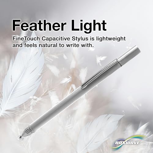 BoxWave Stylus Pen Compatible with LG Gram 16 2-in-1 (16T90P) - FineTouch Capacitive Stylus, Super Precise Stylus Pen - Metallic Silver