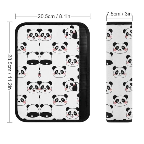 2 Pack Pandas Animal Car Seat Belt Pad Breathable Shoulder Harness Cover for Adult Use, Stroller Pushchair High Chair, Pressure Relief - color: Pattern 913