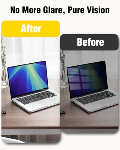 F FORITO Magnetic Privacy Screen Protector Compatible with MacBook Air 13.6/13 inch (2022-2026, M2, M3, M4, M5), 360° Anti Peeping Removable Anti Blue Light Anti Glare Laptop Privacy Screen Shield - size: for MacBook Air 13.6" (2022-2025, M2,M3,M4)