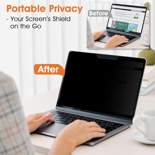 Laptop Privacy Screen 14 Inch 16:10 Display, Anti Glare Film Blue Light Filter Protector, Computer Privacy Screen Shield, Not for 14'' Laptops with 16:9 Aspect Ratio