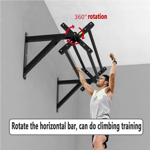 Rotating Parallel Bars for Rock Climbing, Wall Mounted Pull-Up Bar, Indoor Strength Training Fitness Equipment, Maximum Load Capacity 300 Kg