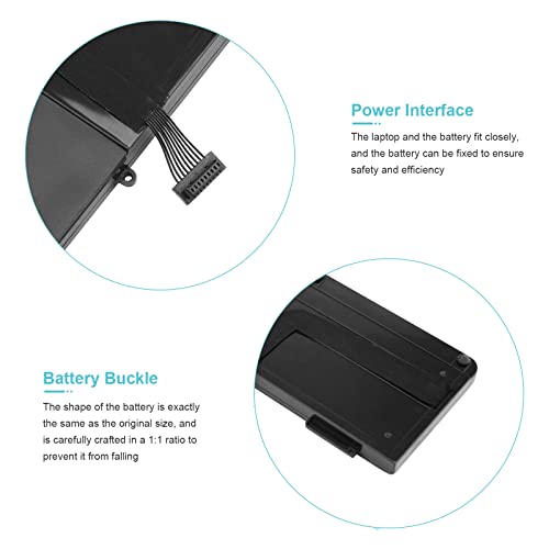 A1321 A1286 (Only for Mid 2009 Mid 2010 Version) Laptop Battery for MacBook Pro 15 Inch Battery A1321 A1286 MC371LL/A MC372LL/A MB985 MB986 MC118 020-6380-A 020-6766-B 661-5211 661-5476 661-5844 73Wh - size: 10.33*3.01*1.13inch