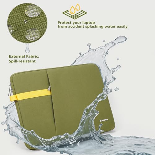 NIDOO 16 inch Laptop Sleeve Computer Carrying Case Cover for 16" Lenovo ThinkBook 16p E16 L16 T16 Z16/ ThinkBook 16 Gen 8 / Dell Pro 16 Plus /16" MacBook Pro M4 M5 Pro Max/HP ASUS Samsung, Green - color: Green, size: 16 Inch