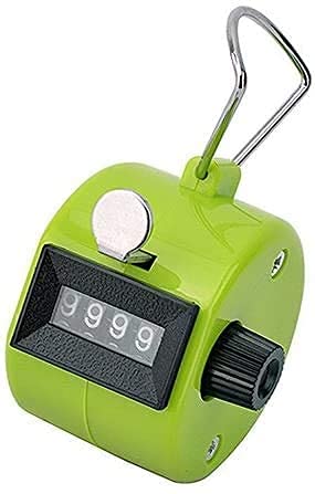 White Deer Hand Tally Counter 4 Digit Number Dual Clicker Golf Handy Convenient - color: Green