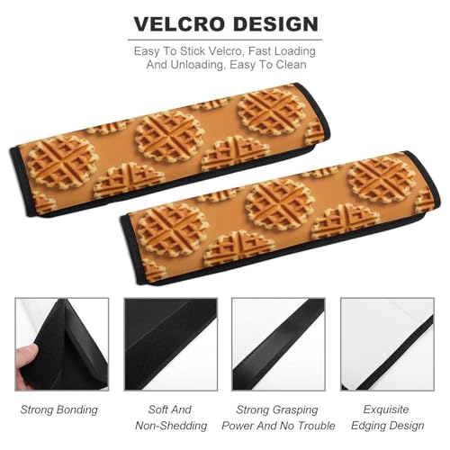Soft Padded Car Seat Belt Pad for Child, Most Cars, 2 Piece Waffles Tortilla Seat Belt Cushion Comfortable Driving - color: Pattern 777