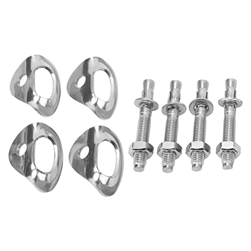 4 Pair Climbing Hanger, Stainless Steel High Load Carrying Capacity Climbing Anchor Hanger Bolt, Climbing Holds Anchor Set for Rock Climbing and Home Gyms