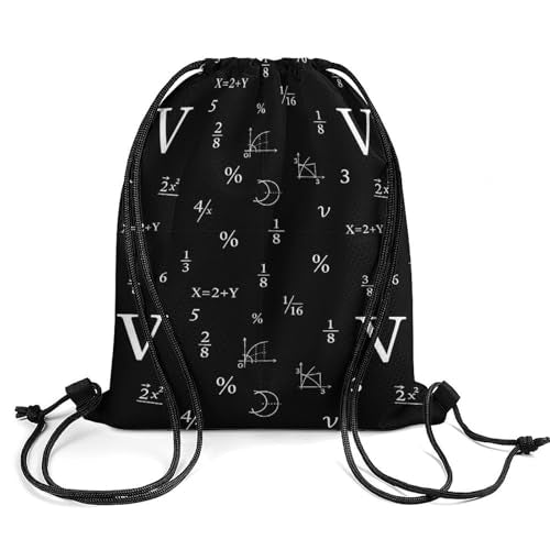 Beam Bag Large Capacity Drawstring Backpack for Volleyball Baseball Sports Workout Gear Travel Men Women, Unknown X Equation Bags - color: Picture (38)
