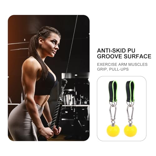 Healeved Climbing Training Grip Ball Hand Grip Strength Exerciser with Hanging Rings Finger Strength Trainer for Fitness and Pull-up Workout Random Color