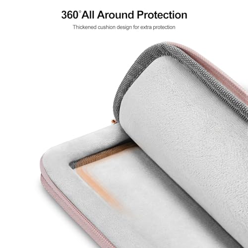MOSISO 14 inch 360 Protective Laptop Case, 14 inch Laptop Sleeve, Pink | Compatible with HP Lenovo Dell ASUS Acer, HP Stream, Dell Latitude, Lenovo, Rectangle Quilted Bag & Pocket & Small Case - color: Pink, size: 14 inch