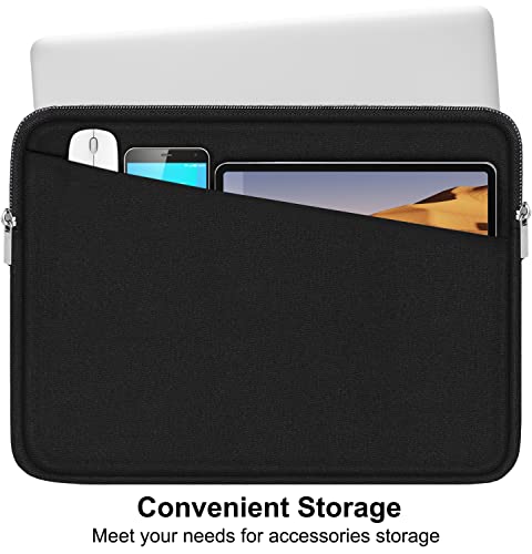 Laptop Sleeve 14 inch, Slim Durable Computer Carrying Bag Briefcase Handbag | Laptop Case, Computer Sleeve Handbag with Front Pocket, Laptop Cover for 15-16 Inch HP, Dell, Lenovo, Asus, Notebook, Black - color: Black, size: 14 Inch