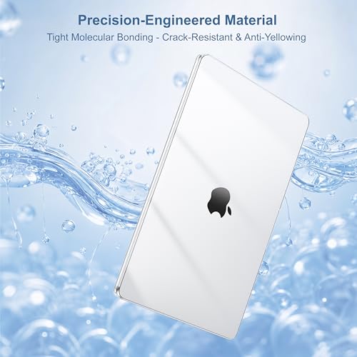 MOSISO Compatible with MacBook Air 13 inch Case M5 2026 M4 M3 M2 2025-2022 | A3449 A3240 A3113 A2681, Hard Shell&Keyboard Cover&Screen Film&Pouch for MacBook Air 13.6 inch Case, Crystal Clear - color: Crystal Clear
