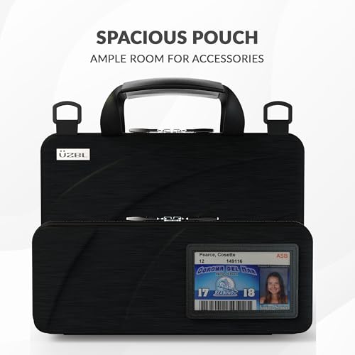 13-14 inch Always on Pouch Work In Case For Chromebook and Laptops, Designed For Students, Classrooms, and Business - color: Black Fabric