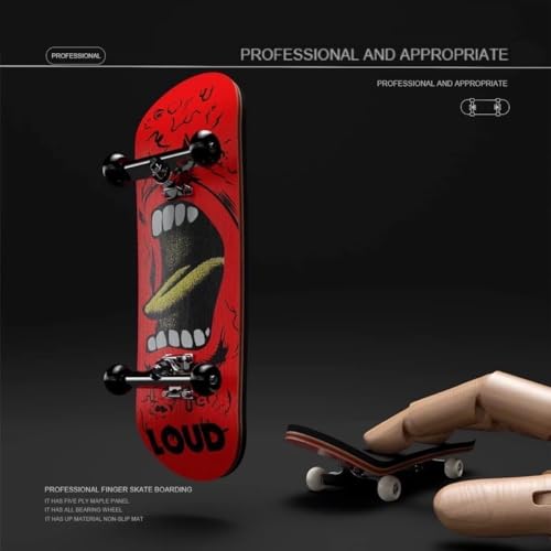 Lently Wood Fingerboards, Mini Fingerboards, 99mmL*29mmW (Big Mouth Cute Dragon) (Angry Puppet) - color: Angry Puppet