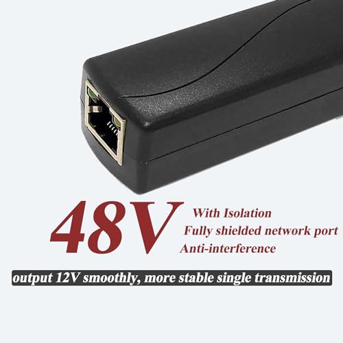 2.5G PoE Splitter 12V/1A, DC 5.5 * 2.1mm Plug, 48V PoE to DC 12V/1A 12W Output, 2.5Gbps Ethernet Comply IEEE802.3af/at, Plug and Play for IP Camera, Smart Home - style: PS5712G-X DC 5.5 x 2.1 12V/1A