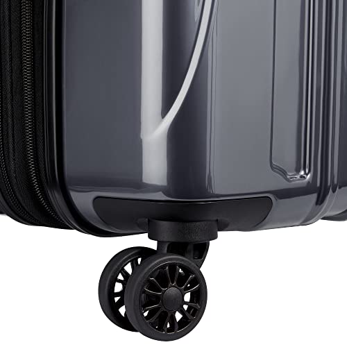 DELSEY PARIS Helium Aero Hardside Expandable Luggage with Spinner Wheels, Titanium, Carry-On Plus 21 Inch - color: Titanium, size: Carry-On Plus 21 Inch