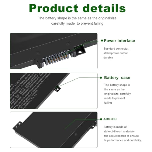 SA04XL SAO4XL Battery for HP Envy X360 15m-ds0011dx 15m-dr0012dx 15m-dr0011dx 15m-ds0xxx 15m-dr0xxx 15t-dr100 15m-dr1xxx 17t-cg100 17-cg100 15M-DR 15M-DS SA04055XL L43267-005 L43248-AC2 HSTNN-OB1F - size: 10.04*3.94*0.2inch