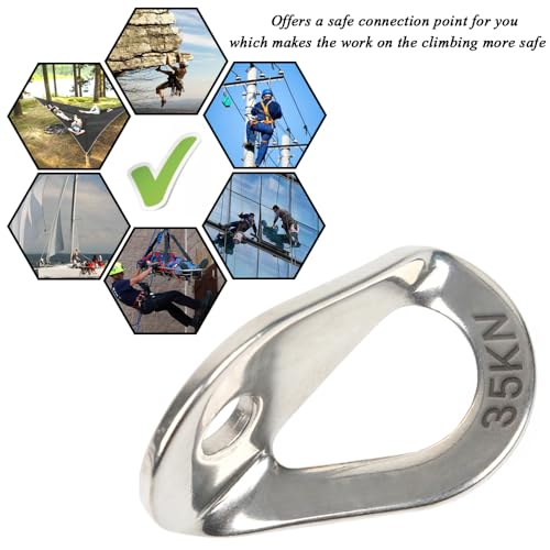 Climbing Bolt Hanger - Stainless Steel Rock Climbing Anchor Bolt Outdoor Gear Rescue Hammock Installation, Fits for Bolt, 2PCS - size: 35KN, style: M10