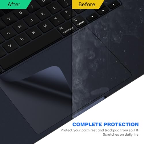 Palm Rest Cover Compatible with 2026 2025 2024 MacBook Air 13" M5 M4 M3 A3449 A3240 A3113 A2681 Trackpad Protector Skin for Apple MacBook Air 13.6 Inch M5 M4 M3 Touchpad Cover Protector(Midnight Blue) - size: 2024+ MacBook Air 13.6" M4 M3(Midnight)