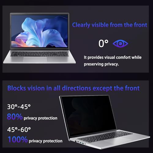 13.3" Privacy Screen Computer for 16:9 Aspect Ratio, 2-Sided Removable Anti-Peeping/Anti-Glare, Blue Light Block, UV Protect, Reduce Strain, Anti-Scratch, Fits 13.3-inch 16:9 Protector Film - size: 13.3inch 16:9