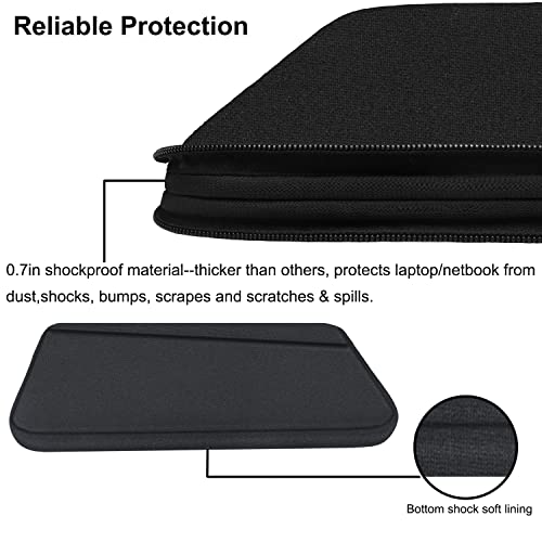 Laptop Sleeve 14 inch, Slim Durable Computer Carrying Bag Briefcase Handbag | Laptop Case, Computer Sleeve Handbag with Front Pocket, Laptop Cover for 15-16 Inch HP, Dell, Lenovo, Asus, Notebook, Black - color: Black, size: 14 Inch
