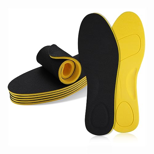 5 Pairs Shoes Insoles for Men Women Work,Elastic Shock Absorbing Breathable Shoe Insoles,for Boot Sneakers Hiking Replacement Insoles (XL [US M:10.5-12/W:12-15])