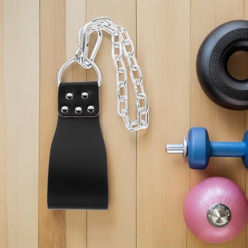 BESPORTBLE Weighted Pull-up Belt with Metal Chain Muscle Training Waist Belt for Weightlifting and Dip Exercises for Men and Women