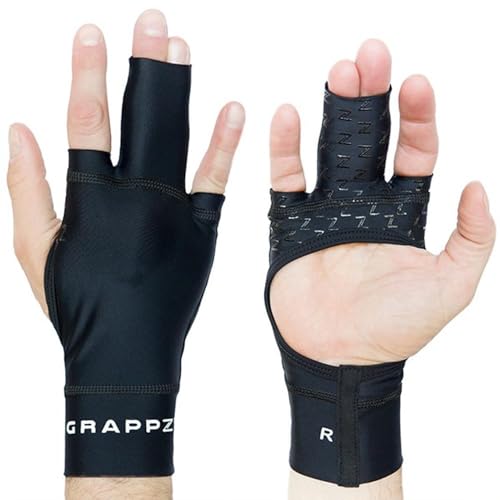 Grappz Middle Finger Brace Compression Gloves, Splint Alternative, Unisex S | Athletic Buddy Tape, Finger Sleeve & Brace, Arthritis Pain Relief & Joint Stabilizer for All Sports - size: Small, style: Middle Finger