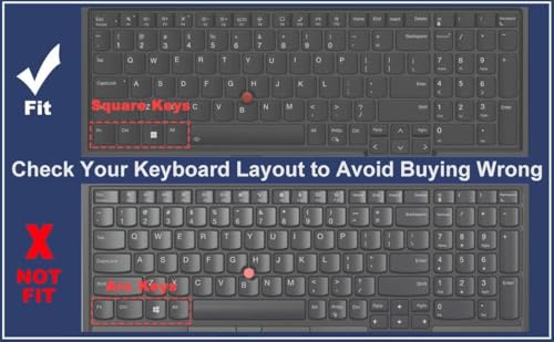Keyboard Cover for 2026-2023 Lenovo ThinkPad E16 L16 T16 T16g P16 P16v P16s 16 inch Laptop Gen 5/4/3/2/1, Thinkpad L15 Gen 4/3 15.6" (Not Fit 16" Thinkpad Z16 T1g P1 Gen 8/9, 15" L15 Gen 2/1) - color: Clear