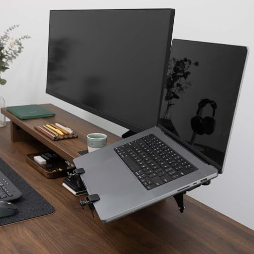 Desky Universal Laptop Mount - Adjustable VESA-Compatible Holder - White - color: White