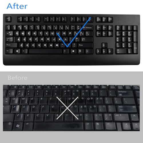 Universal Arabic Keyboard Stickers (6-in-1), Black Background with White Lettering for Computer Laptop Notebook Desktop, Replacement Computer Keyboard Stickers (Arabic) - color: Arabic