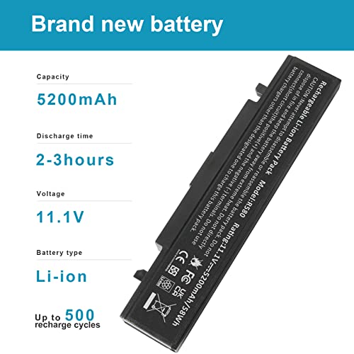 Futurebatt 6Cell AA-PB9NC6B AA-PB9MC6B AA-PB9NC6W AA-PB9NS6B Laptop Battery fit Samsung R420 R430 R468 R470 R480 RV510 RV511 RC512 R519 R520 R530 R540 R580 R730 Q320 Q430 Np550P5c Np365e5c - size: R580 8.86, 3.15, 1.38in