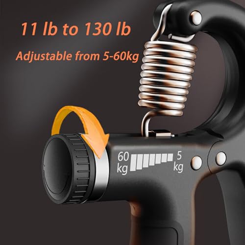 Strengthener Hand Grip Trainer Number Counter Forearm Finger Wrist Gripper Exerciser 5-60kg Adjustable Stretcher Squeezer Workout - color: 1 Pink Grip