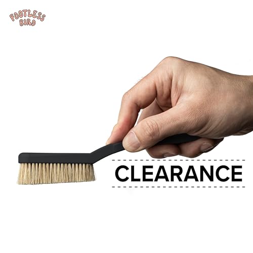 Rock Climbing & Bouldering Brush, Ergonomic, High Density Wild Boar's Thick Hair Bristles, 100% Recyclable, Strong Outdoor & Indoor Free Spiky Ring, Black - color: Black