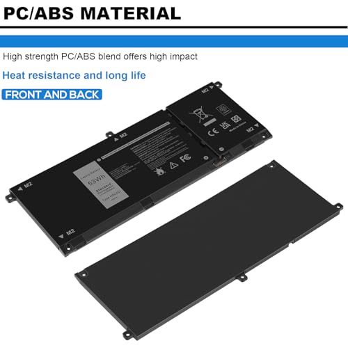 Futurebatt H5CKD Battery Replacement for Dell Inspiron 5300 5301 5401 5402 5408 5409 5501 5502 5508 5509,Inspiron 5400 5406 7405 7300 7306 7500 7506 2-in-1 Silver Latitude 3410 3510 Vostro 5502 - size: H5CKD 11.38 4.53 0.73
