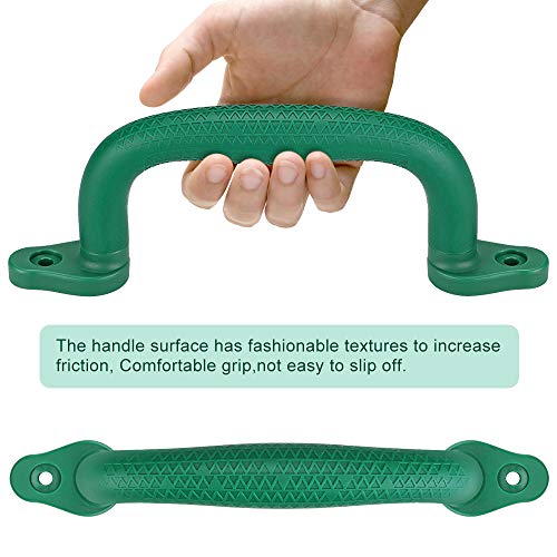 Dolibest Set of 4 Safety Playground Handles,Swing Set Kids Safety Hand Grips for Playset, Climbing Frame, Play House,Climbing Frame, Play House Handles(Green) - color: Green-4pcs