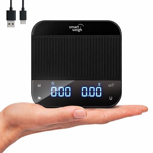 Smart Weigh Coffee & Espresso Scale with Timer, 3kg x 0.1g, Rechargeable
