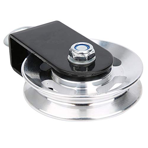 Fitness Equipment Bracket Stainless Steel Pulley, Hanging Wheel DIY Accessory, Mute Pulley with Bearing for Lifting, Rotating Top Ring and Soft Rollers, Durable Rust - Proof Fitnes