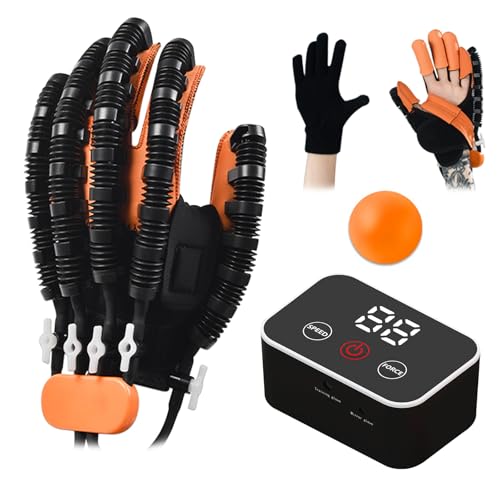 Rehabilitation Robot Gloves for Stroke Recovery Hemiplegia Finger Hand Function Rehabilitation Therapy Arthriti Glove (Right Hand, S) - size: Right Hand S