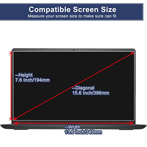 Screen Protector for 15.6" Dell 15 Laptop DC15250 DC15255/Dell Pro 15 PV15250 PV15255 & Dell Inspiron/Latitude/Precision/Vostro/Dell Gaming 15, Dell 3530 3535 3540 3550 5520 5550 Anti Blue Light Glare