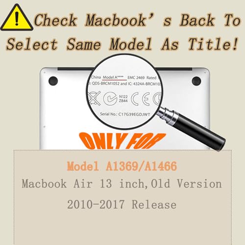 MacBook Air 13 Inch Laptop Case (2010-2017) - Compatible with Model A1466 A1369 - Hard Shell Cover & Keyboard Skin - Yellow Flowers - color: 1356 Yellow flowers, size: Air 13" 2010-2017(A1369/A1466)