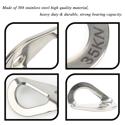 Climbing Bolt Hanger - Stainless Steel Rock Climbing Anchor Bolt Outdoor Gear Rescue Hammock Installation, Fits for Bolt, 2PCS - size: 35KN, style: M12