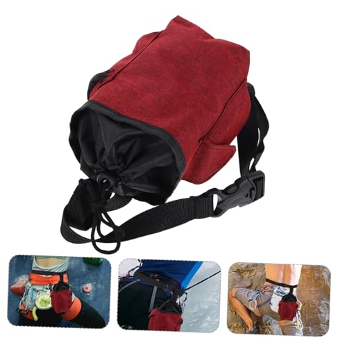 SUPVOX Chalk Bag for Rock Climbing and Gymnastics Zippered Pocket Multiuse Design for Bouldering and Weightlifting Activities