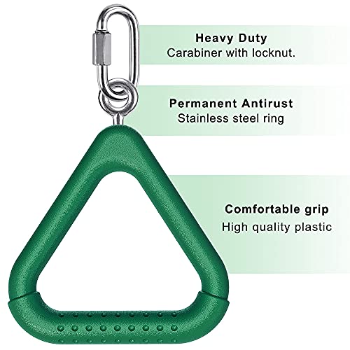Dolibest Monkey Bars Swing Trapeze Bar Kids Monkey Bars Playground Trapeze Bar Swingset Rings Swing Sets for Backyard with Monkey Bars Ninja Course for Kids Outside Playset with Monkey Bars (2Pcs) - color: Green-2 Pack