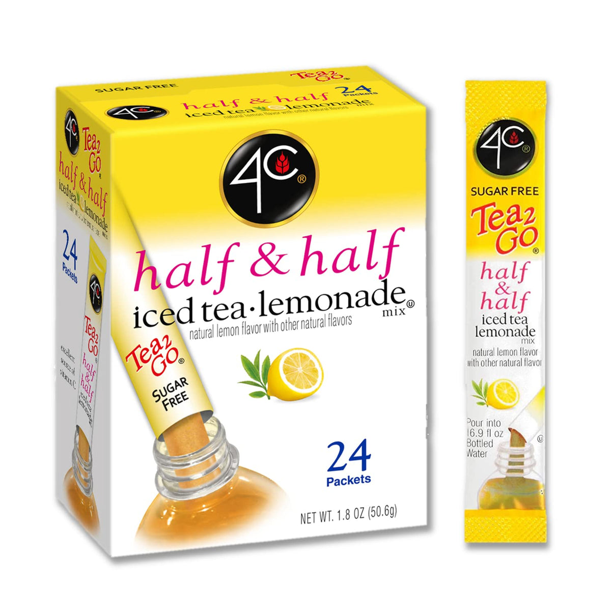4C Half & Half Powder Drink Mix Packets – Sugar-Free On-The-Go Flavor Enhancers