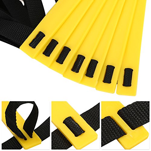 RiToEasysports Speed Training Agility Ladder PP and Nylon Speed Ladder 7 10 13 Rung Foldable Setup Footwork Coordination Training for Soccer Football Basketball Athletes - size: 7 meters 13 yuan