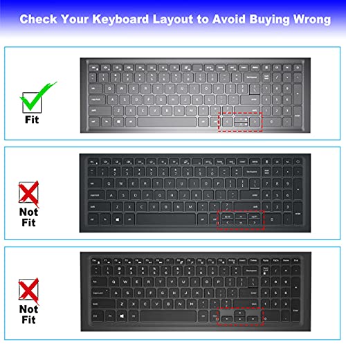Keyboard Cover for 2026 2025 Dell 15 Laptop DC15250 DC15255 15.6" Dell Inspiron 15 3510 3511 3515 3525 3530 3535 5510 5515 5518 7510 15.6", Vostro 3510 3520 3530 5510 5515 15.6, Inspiron 7610 - color: MintGreen