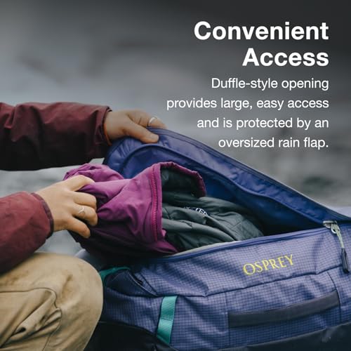 Osprey Transporter Lightweight Travel Duffel Bag - Extra Large Water Resistant Durable Gear Bag for Men and Women - color: Raven Black, style: 120l