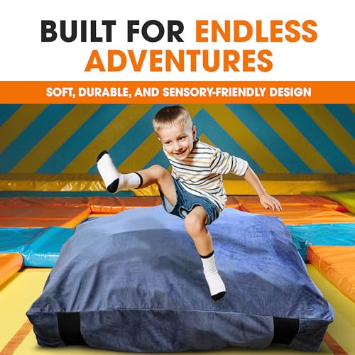 Cheer Collection Crash Pad - Crash Pads for Kids Sensory with Washable Cover - Sensory Room Must Haves - Crash Mat (4' x 4' FT) - size: 4'x4' Feet
